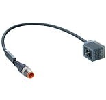 RST 5-3-VBD 1A-1-1-226/0,6 M, DIN Valve actuator cordset, double-ended, M12 male connector with self-locking threaded joint, black PUR halogen free molded cable and valve connector similar to DIN EN 175301-803, industry standard form B., Hirschmann