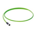 0985 342 118/2 M, PROFINET data cable according to type C with M12 female connector and open leads, 360 shielding D-coding with green jacket., Lumberg Automation