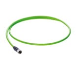 0985 342 118/2 M, PROFINET data cable according to type C with M12 female connector and open leads, 360 shielding D-coding with green jacket., Lumberg Automation