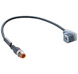 RST 5-3-VCD 1A-1-3-226/25 M, DIN Valve actuator cordset, double-ended, M12 male connector with self-locking threaded joint, black PUR halogen free molded cable and valve connector according to DIN EN 175301-803, form C (8.0 mm)., Hirschmann