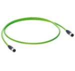 0985 342 S4724/1 M, PROFINET data cable according type C, molded on both sides with M12 female connectors, D-coding, 360 shielding with green jacket., Lumberg Automation