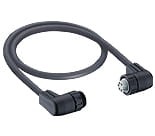 0905 204 309/0,6 M, kabel zasilający Profibus, konfekcjonwany obustronie zakończony kątowy męski 7/8 do kątowy żeński 7/8, 5 polowy, Lumberg Automation