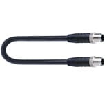 0985 508 121/20 M, M12 cordset double-ended, Industrial Ethernet data cable, Cat 5 (ProfiNet), double-ended molded with M12 male connectors, 4 poles, D coding. Suitable for Railway applications., Lumberg Automation