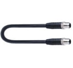 0985 508 121/1,5 M, M12 cordset double-ended, Industrial Ethernet data cable, Cat 5 (ProfiNet), double-ended molded with M12 male connectors, 4 poles, D coding. Suitable for Railway applications., Lumberg Automation