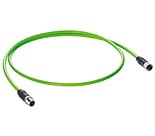 0985 S4742 116/15 M, PROFINET data cable according to type C, molded on both sides with M12 male to M12 female connector, D coding, stranded/shielded, 22 AWG with green jacket., Lumberg Automation