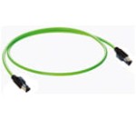 0985 S4742 502/10 M, PROFINET data cable according to type C, molded on both sides with RJ45 to RJ45 male connector, D coding, stranded/shielded, 22 AWG with green jacket., Lumberg Automation