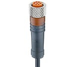 RKMV 8-354/2 M, M8 Pico actuator/sensor cordset, single-ended, 8-pole, female straight connector with self-locking threaded joint and molded black PUR halogen-free cable., Lumberg Automation