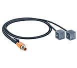 ASB 2-VAD 1A-1-3-226/2 M, M12 kabel konfekcjonwany-rozdzielacz, obustronnie zak., M12 Duo złacze męskie z samoblok.m połączemiem gwintowanym, kabel bezhalogenowy, formowany, PUR i dwa złącza zaworowe  DIN EN 175301-803, typ A, Lumberg Automation