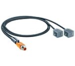 ASB 2-VBD 1A-1-1-226/1 M, M12 kabel konfekcjonwany-rozdzielacz, obustronnie zak., M12 Duo złacze męskie z samoblok.m połączemiem gwintowanym, kabel bezhalogenowy, formowany, PUR i dwa złącza zaworowe  DIN EN 175301-803, typ B., Lumberg Automation