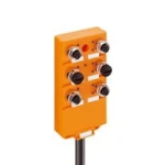 ASBV 6/LED 5-332/20 M, M12 Micro actuator/sensor distribution box with LED indicators,  6-ports, M12 sockets, 5-poles, 2 signals per socket, with integrated control cable - suitable for c-track applications.", Lumberg Automation