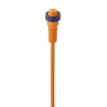 RK 20-03/1 M, 7/8" kabel zasilający jednostronnie zakończony: żeńskie, proste, 2-pin, pomarańczowa obudowa, 230 V AC/DC, 12 A; PVC pomarańczowy kabel, 0.75 mm², Lumberg Automation