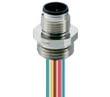 RSF 8/0,3 M, M12 złącze panelowe, 8-polowe, męskie, M12 do montażu przedniego, 24 i 22 AWG, gwint montażu panelu PG9, przewód 0.5 m, Lumberg Automation