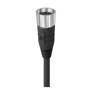 RKU 12-256/25 M, M23 kabel zasilający jednostronnie zakończony: żeńskie, proste, 12-pin, czarna obudowa, 120 V AC/DC, 8 A; czarny kabel PUR, 8x0.5 mm² + 3x1.0 mm², Lumberg Automation