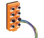 ASB 8/LED 5-4/1,5 M, M12 koncentrator aktuator/sensor z diodą LED i single wire connection in rear, górne porty, 8-portów, gniazda M12, 4 polowy, 1 sygnał na gniazdo - excellent solution for panel-mount applications., Lumberg Automation