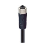 RKT 4S-733/10 M SW,M12 Power Single-Ended Cordset: Female, straight, 4-pin(3+PE), S-coded, black body, 600 V AC/DC, 16 A; PVC black cable, 1.50 mm², Lumberg Automation