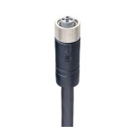 RKT 4T-723/15 M SW,M12 Power Single-Ended Cordset: Female, straight, 4-pin, T-coded, black body, 50 V AC/60 V DC, 16 A; PUR black cable, 1.50 mm², Lumberg Automation