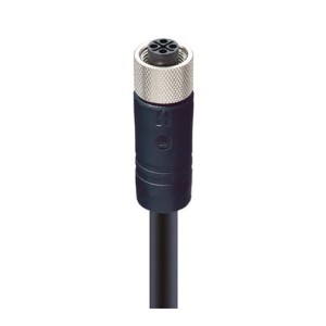 RKTS 4S-700/15 M SW,M12 Power Single-Ended Cordset: Female, straight, 4-pin(3+PE), S-coded, shielded, black body, 600 V AC/DC, 16 A; PUR black cable, 1.50 mm², Lumberg Automation