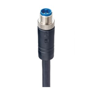 RSTS 5K-910/5 M SW,M12 Power Single-Ended Cordset: Male, straight, 5-pin(4+PE), K-coded, shielded, black body, 600 V AC/DC, 16 A; PUR black cable, 1.50 mm², Lumberg Automation