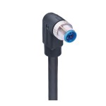 RSWT 5K-911/10 M SW,M12 Power Single-Ended Cordset: Male, angled, 5-pin(4+PE), K-coded, black body, 600 V AC/DC, 16 A; PUR black cable, 1.50 mm², Lumberg Automation