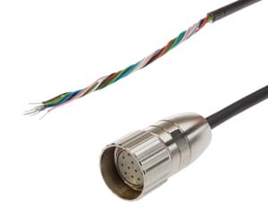 AV000125, accessory for encoders,socket 12pole,10wire straight,20m cable