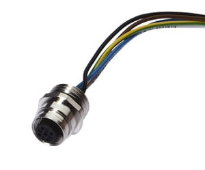 AV98C616, accessory diferent,recessed box complet, M12-socket with 5 cfromles(4+PE),M16x1,5, IPF ELECTRONIC