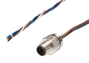 AV98C640, accessory diferent,connection piece complet, M12-plug with 4 cfromles,PG9, IPF ELECTRONIC