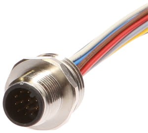 AV98C860, accessory diferent,connection piece complet, M12-plug with 12 cfromles,M16x1,5, IPF ELECTRONIC