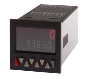 CM030980, licznik multifunction,LCD 2-coloured,2x6 viceig, 10-30VDC,2 przekaźnik,2prawybory,steckbare jam, IPF ELECTRONIC