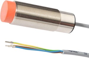 KN304200, Czujnik pojemnościowy M30x1,5/90dł. , 20-250V AC, 400mA, Sn:15, 2m kabel, IPF ELECTRONIC