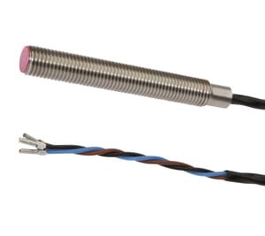 IB0801T1, Czujnik indukcyjny, wysoka temperatura140° M8x1/60dł,, VA, 10-30VDC, 50mA, Sn:2/5m Kabel teflonowy, IPF ELECTRONIC