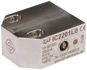 IC2201L0, Czujnik indukcyjny, całostalowe, 100°C 22x40x46, 10-35V DC, 200mA, Sn:2, Lemo-Miniwtyczka, IPF ELECTRONIC