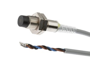 IN120204, Czujnik indukcyjny, krótki M12x1, 35dł,, 10-30V DC, 200mA, Sn:6, 2m Kabel, IPF ELECTRONIC