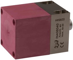 IN406040, Inductive sensor, high temperature230° 40x40x66, amplifier output, Sn:20, Lemo-plug, VA, IPF ELECTRONIC