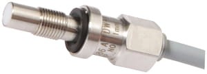 IP050100, Czujnik indukcyjny, odporny na wysokie ciśnienie M5x0, 5/27dł., 500bar, 10-30V DC, 200mA, Sn:1/2m PUR-Kabel, IPF ELECTRONIC