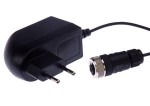 NY000004, power supply power plug 75x34x43, 100-240V AC/24V DC,1A/1,8m cable,M12-socket,PIN1/3, IPF ELECTRONIC