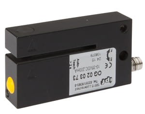 OG020373, Czujnik optyczny, widełkowe/2, teach 60x34, 5x14, 10-35V DC, 200mA, M8 wtyczka, taktowany, IPF ELECTRONIC