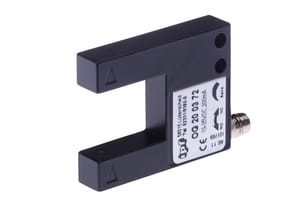 OG200372, Czujnik optyczny, widełkowe/20 50x40x10, czerwony kolor, 10-35V DC, 200mA, M8 wtyczka, taktowany, IPF ELECTRONIC