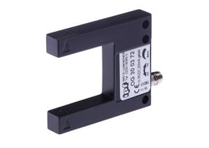 OG300372, Czujnik optyczny, widełkowe/30 60x50x10, czerwony kolor, 10-35V DC, 200mA, M8 wtyczka, taktowany, IPF ELECTRONIC