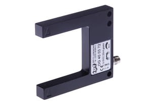 OG400372, Czujnik optyczny, widełkowe/40 70x60x10, czerwony kolor, 10-35V DC, 200mA, M8 wtyczka, taktowany, IPF ELECTRONIC