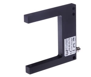 OG600372, Czujnik optyczny, widełkowe/60 80x80x10, czerwony kolor, 10-35V DC, 200mA, M8 wtyczka, taktowany, IPF ELECTRONIC