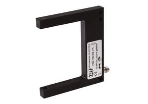 OG700371, Czujnik optyczny, widełkowe/70 80x90x10, 10-35V DC, 200mA, M8 wtyczka, taktowany, IPF ELECTRONIC