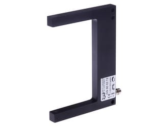 OG900372, Czujnik optyczny, widełkowe/90 80x110x10, czerwony kolor, 10-35V DC, 200mA, M8 wtyczka, taktowany, IPF ELECTRONIC