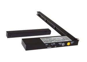 OGV40571, Czujnik optyczny, widełkowe/5-145/90 187x101x10, czerwony kolor, 12-30V DC, 200mA, 4kHz, M8 wtyczka, IPF ELECTRONIC