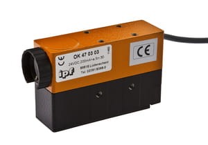 OK470303, Czujnik optyczny,kontrast 30x60x105, 24V DC,200mA+a,Sn:30,2m kabel,przód, IPF ELECTRONIC