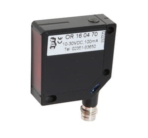 OR160470, Czujnik optyczny, refleksyjny 12, 4x35x35czerwone światło, 10-30V DC, 100mA, Sn:5m, M8-wtyczka  4-pin, IPF ELECTRONIC