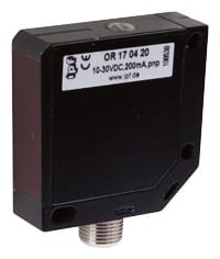 OR170420, Optical sensor,reflex 15,4x50x50, 10-30V DC,200mA,Sn:7m,M12-plug 4pol, IPF ELECTRONIC