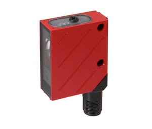 OR380421, Optical sensor,reflex 15x48x38,red light,glaserk, 10-30V DC,100mA,Sn:2m,M12-plug ck5p, IPF ELECTRONIC