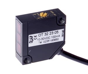 OT322305, Optic sensor, housing 13x32x32, HGA, 10-30VDC, 100mA, Sn200, 2mcable, 3strahl, IPF ELECTRONIC