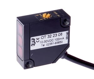 OT322306, Optic sensor, housing 13x32x32, red light, HGA, 10-30VDC, 100mA, Sn:30, 2mcable, 3strahl, IPF ELECTRONIC