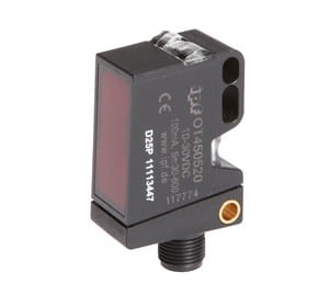 OT450520, Czujnik optyczny, obudowa 18x56x32, czerwone światło, teach, HGA, 10-30VDC, 100mA, Sn:30-600, M12-wtyczka3-pin, IPF ELECTRONIC